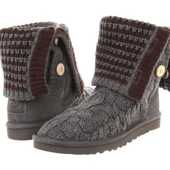 UGG Shoes Ugg Australia Leland Cable Knit Fold Over Boots